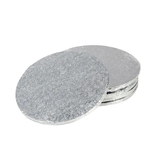 Mondo Round Silver Masonite Cake Board 7 Inch