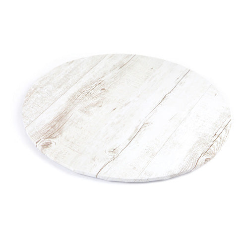 Round Wood Grain Print Masonite Cake Board 8 Inch