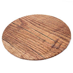 Round Wood Print Masonite Cake Board 10 Inch