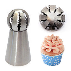 Ruffle Ball Russian Piping Tip D6 (Jagged Hole)