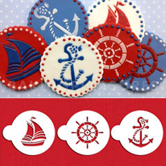 Sailor Delight Cookie Stencils 3pcs