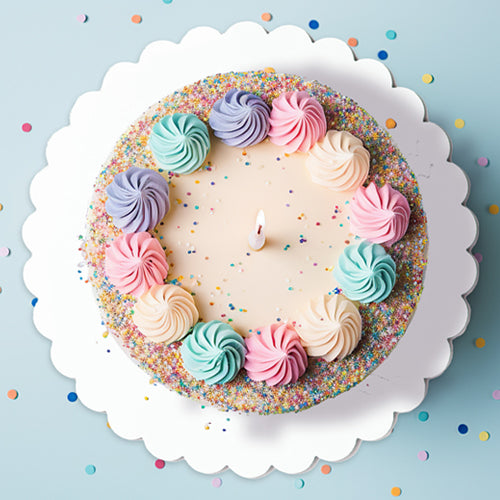 Scalloped Cake Board White 10 Inch