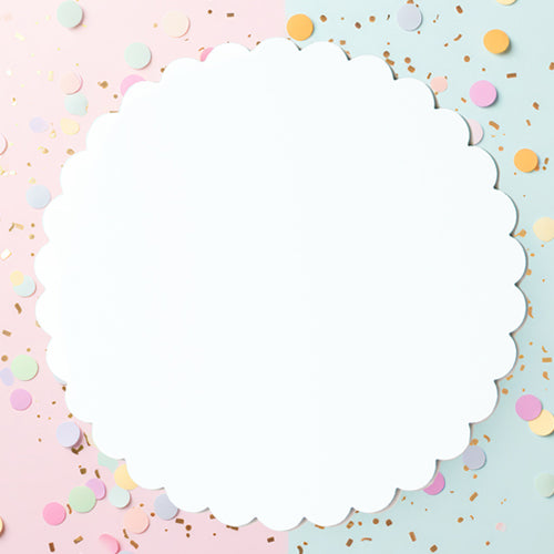 Scalloped Cake Board White 10 Inch