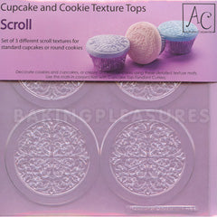 Scroll Cupcake & Cookie Texture Tops 3pcs