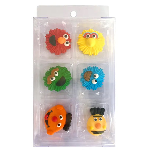 Edible Cupcake Toppers Decorations Sesame Street 6pcs