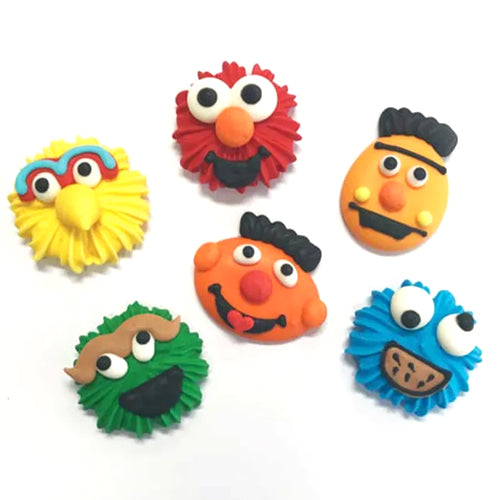 Edible Cupcake Toppers Decorations Sesame Street 6pcs