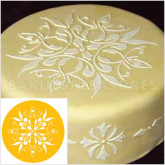 Small French Medallion Cake Top Stencil