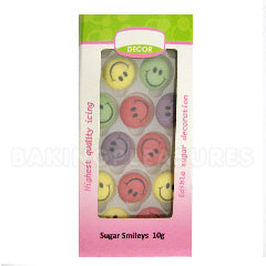 Smiley Face Edible Cupcake Toppers 12pcs