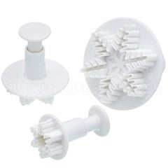Christmas Snowflake Plunger Cutters 3pcs