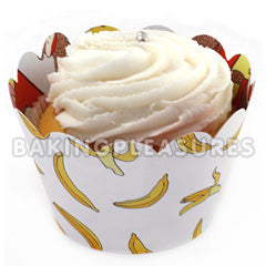 Sock Monkey Squares Cupcake Wrapper 12pcs (Reversible)