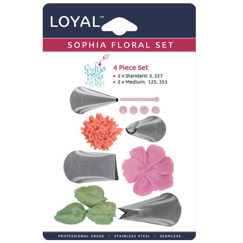 Sophia Floral Decorating Tip Set 4pcs