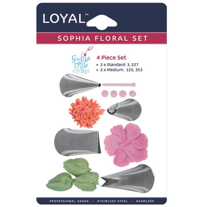 Sophia Floral Decorating Tip Set 4pcs