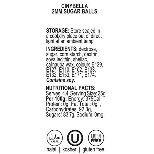 Sprink'd | Cinybella | Sugar Balls 2mm | 60G