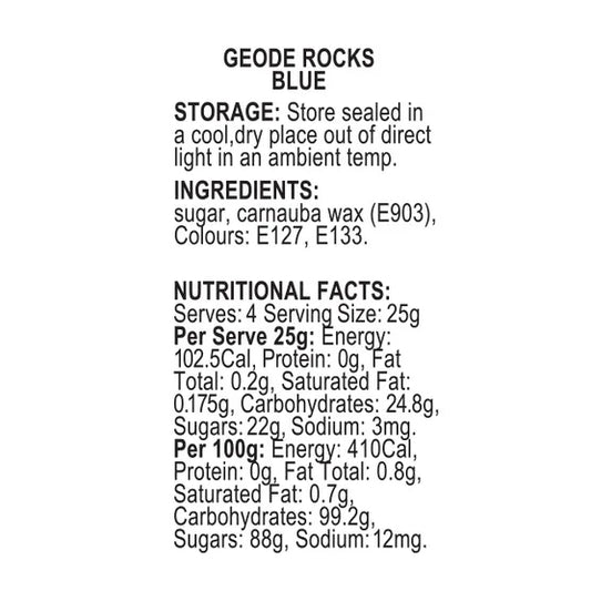 Sprinkd Geode Rocks Blue Sprinkles 100g