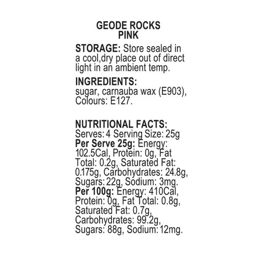 Sprinkd Geode Rocks Pink Sprinkles 100g