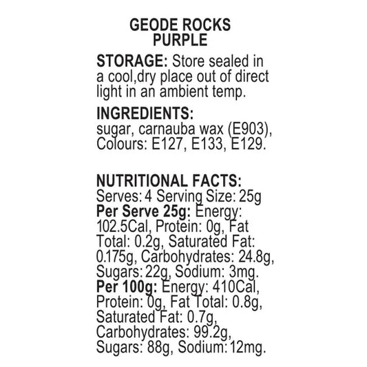 Sprinkd Geode Rocks Purple Sprinkles 100g