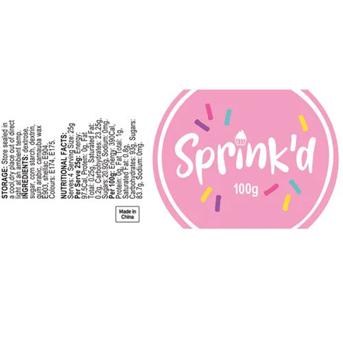 Sprink'd | Gold Metallic Mix Sprinkles | 60g