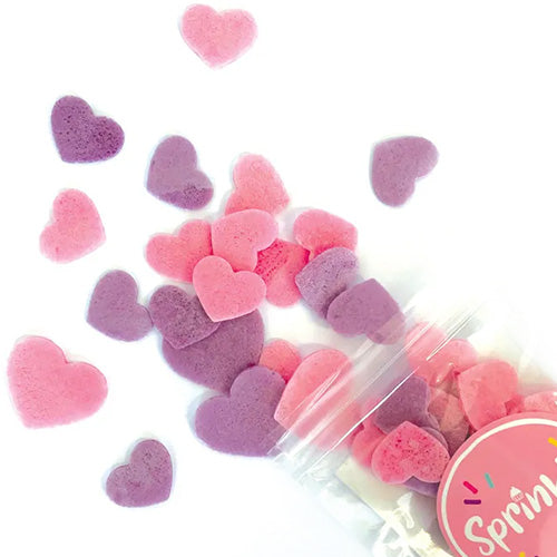 Sprinkd Heart Purple & Pink Wafer Sprinkles 9g