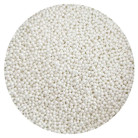 Sprinkd Nonpareils Pearl White 2mm Sprinkles 130g