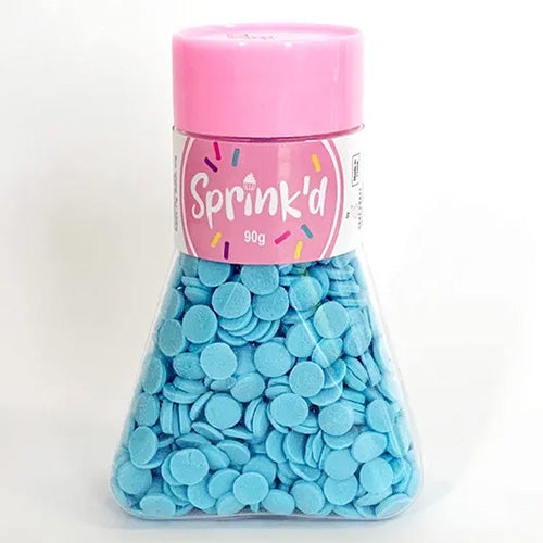 Sprinkd Pastel Blue Confetti Sequins 7mm Sprinkles 90g