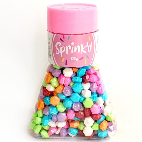 Sprinkd Rainbow Diamond 8mm Sprinkles 120g