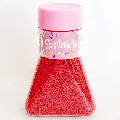 Sprinkd Red Jimmies Sprinkles 100g