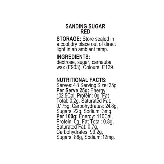 SPRINK'D | SANDING SUGAR | RED | 60G