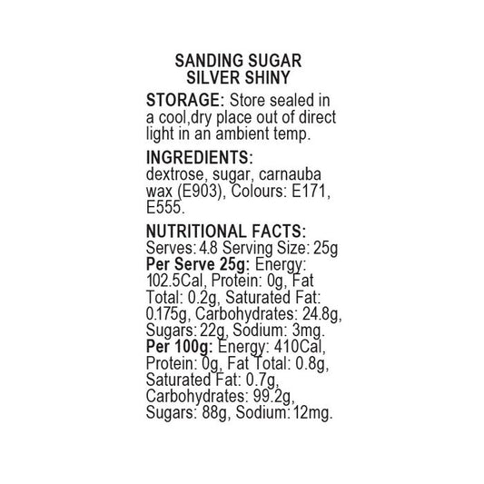 SPRINK'D | SANDING SUGAR | SILVER | 60G