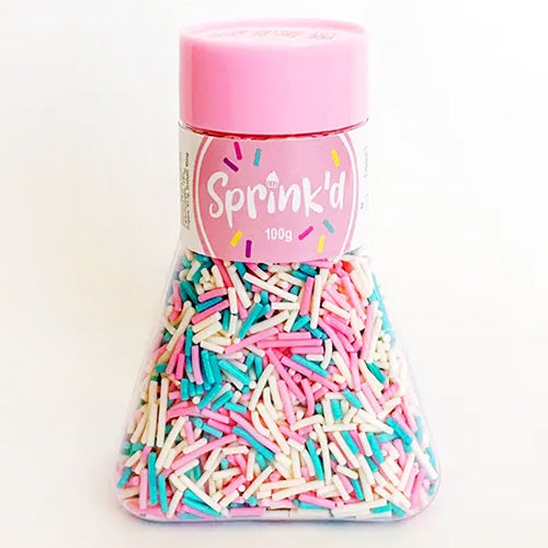 Sprinkd Pink, White & Blue Jimmies Sprinkles 100g