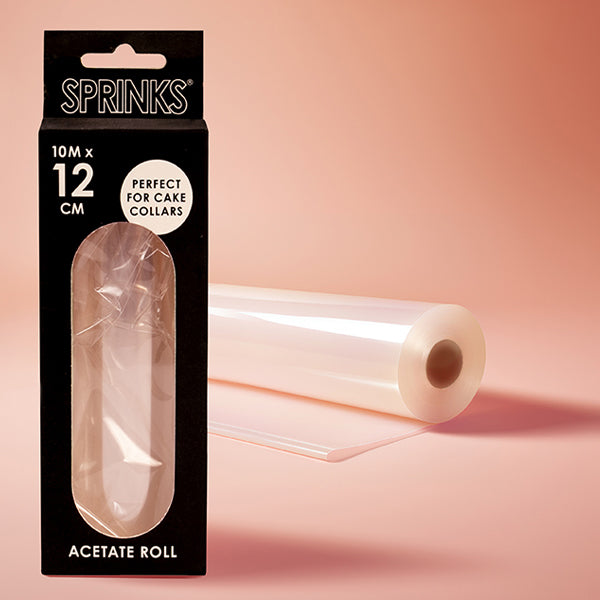 Sprinks Clear Cake Collar Acetate Roll 12cm High (10m roll)