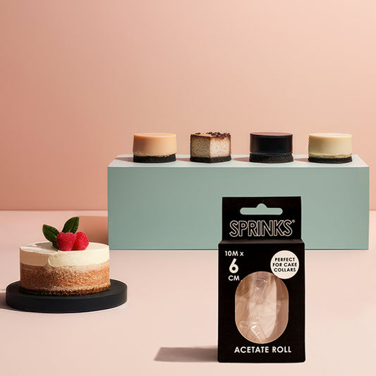 Sprinks Clear Cake Collar Acetate Roll 6cm High (10m roll)