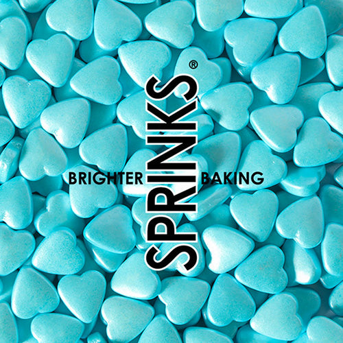 Sprinks Pearl Blue 10mm Hearts Sprinkles 85g