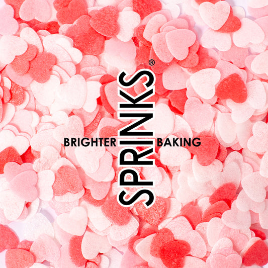 Sprinks Small Valentine Hearts Edible Wafer Decorations 9g