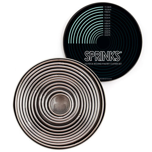 Sprinks Stainless Steel Round Cutter Set 12pcs