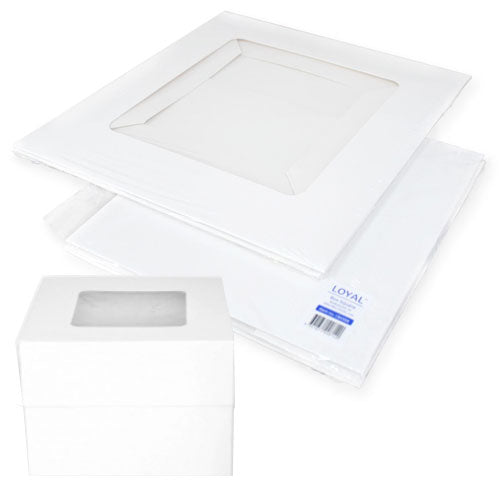Loyal Square White Cake Box 8 inch (6 inch tall)