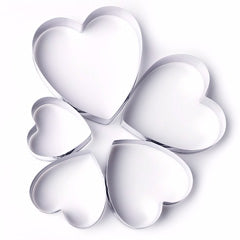 Stainless Steel Heart Cutter Set 5pcs