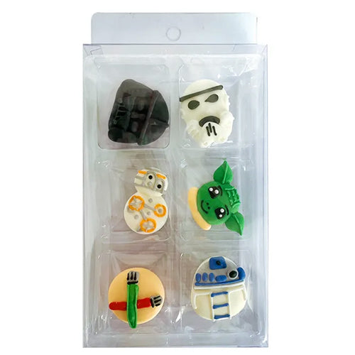 Edible Cupcake Toppers Decorations Star Wars 6pcs