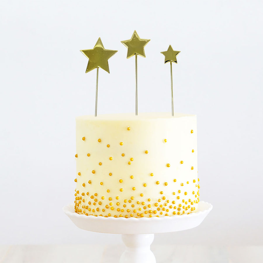 GOLD Metal Cake Topper - STARS