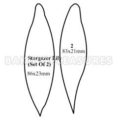 Stargazer Lily Flower Cutters 2pcs
