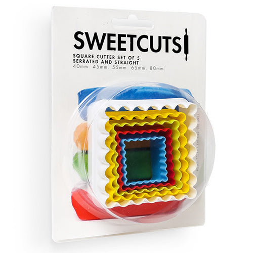 Straight & Serrated Square Cutter Set 5pcs