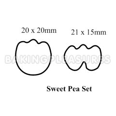 Sweet Pea Medium Flower Cutter 2pcs