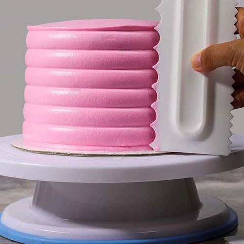 Tall Pattern Icing Scraper Buttercream Comb Set 3pcs