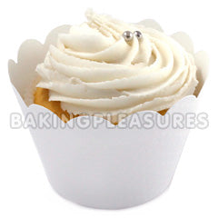 Textured White Cupcake Wrapper 12pcs