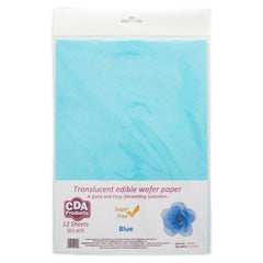 Translucent Blue Edible A4 Wafer/Rice Paper 12pcs