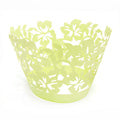Tropical Pearl Light Green Lace Cupcake Wrappers 12pcs