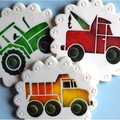 Trucks Cookie Stencil Set