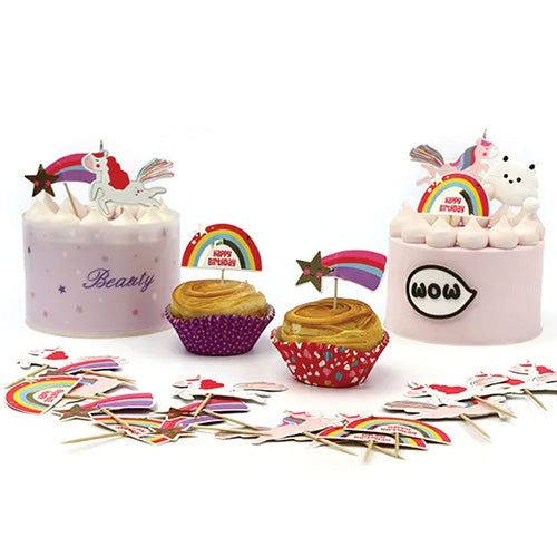 Unicorn Cupcake Baking Cups & Picks Kit