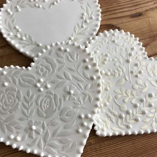 Vintage Hearts Cookie Stencils 3pcs