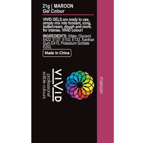 Vivid Gel Colour Maroon 21g