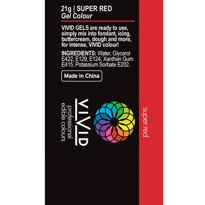 Vivid Gel Colour Super Red 21g